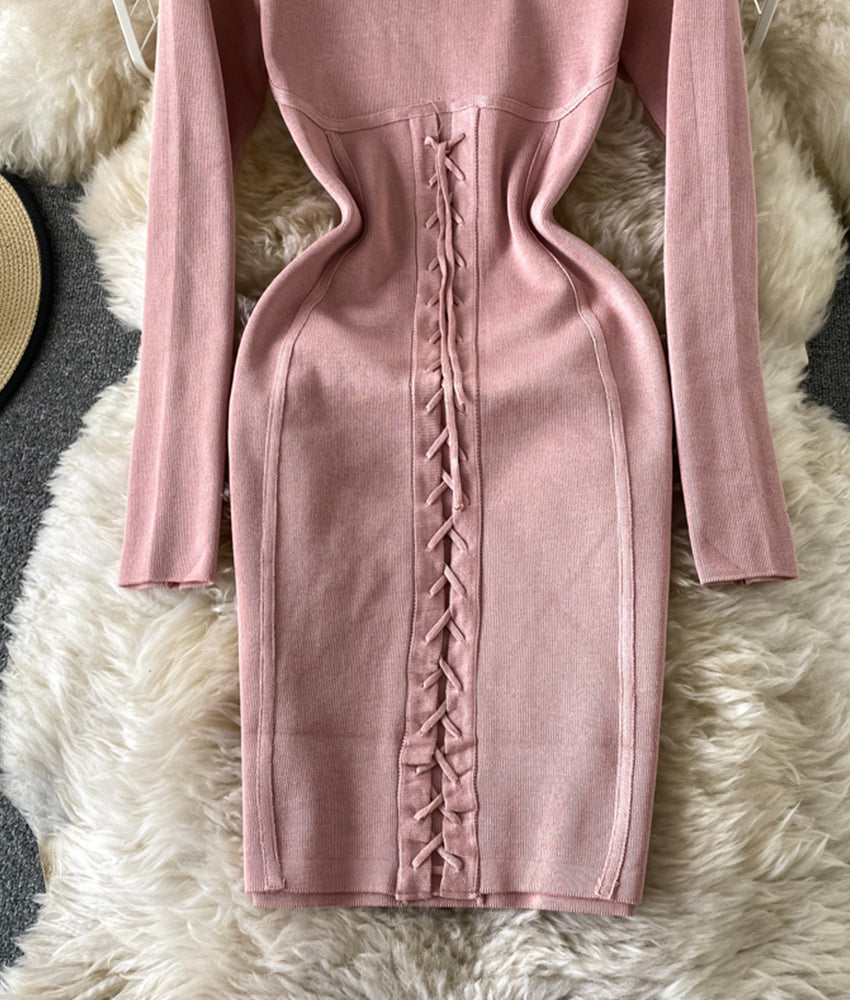 Sweater dress long sleeve sweater dress  171
