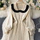 Cute long sleeve lapel sweater  174