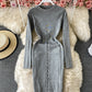 Sweater dress long sleeve sweater dress  171
