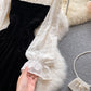 Lovely stitching long sleeve dress  440