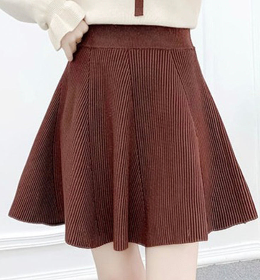 Cute knitted skirt short skirt  3477