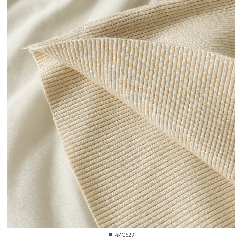 Haut polyvalent à col bas et manches longues exposées, couleur unie, 1813