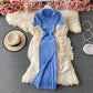 Robe vintage en tricot avec fermeture à la taille et aux fesses 2716