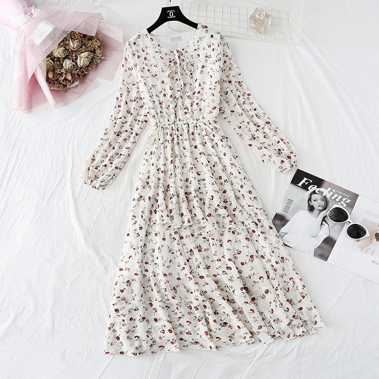 Long skirt with irregular ruffle and bottom  2299