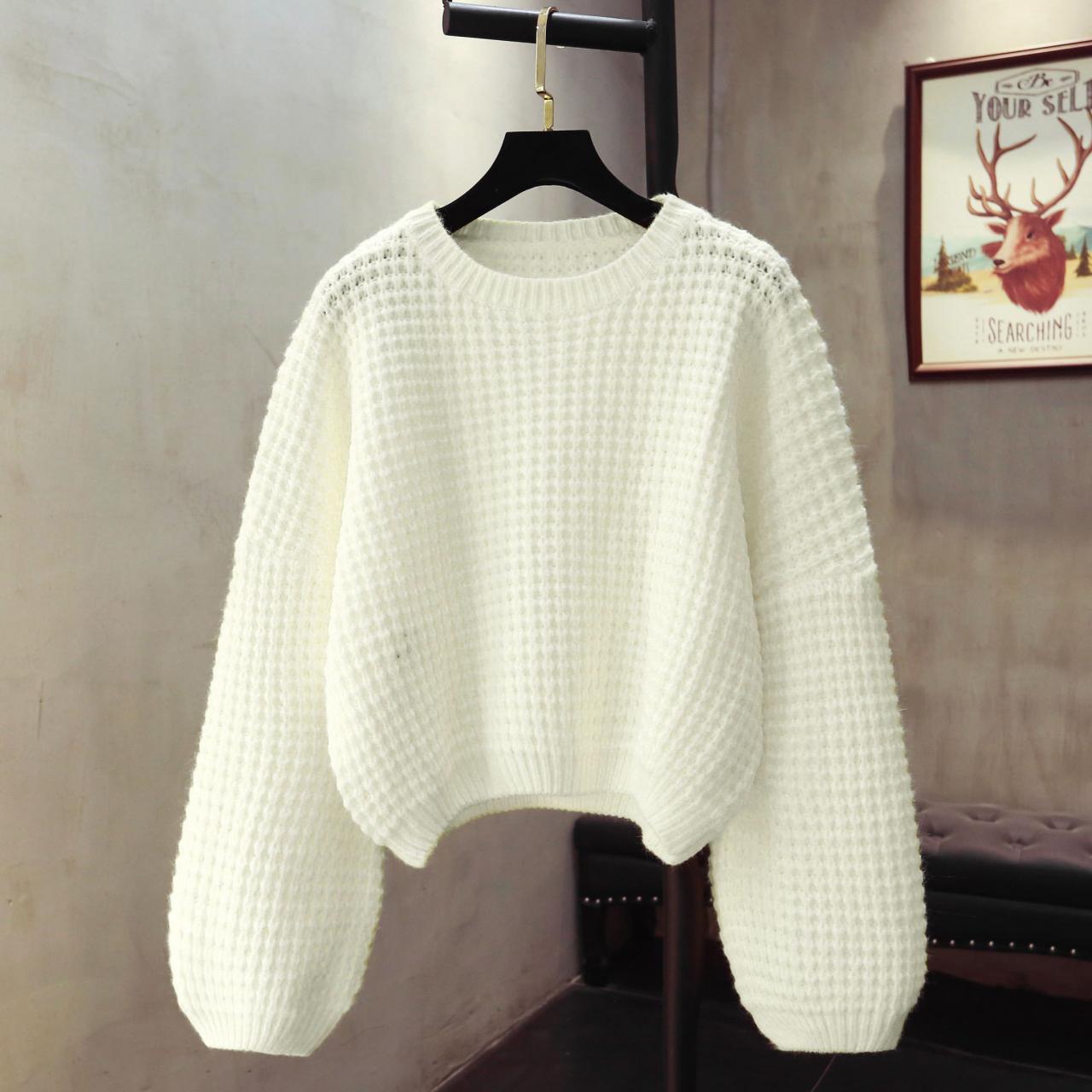 Pull simple à manches longues et col rond 1476