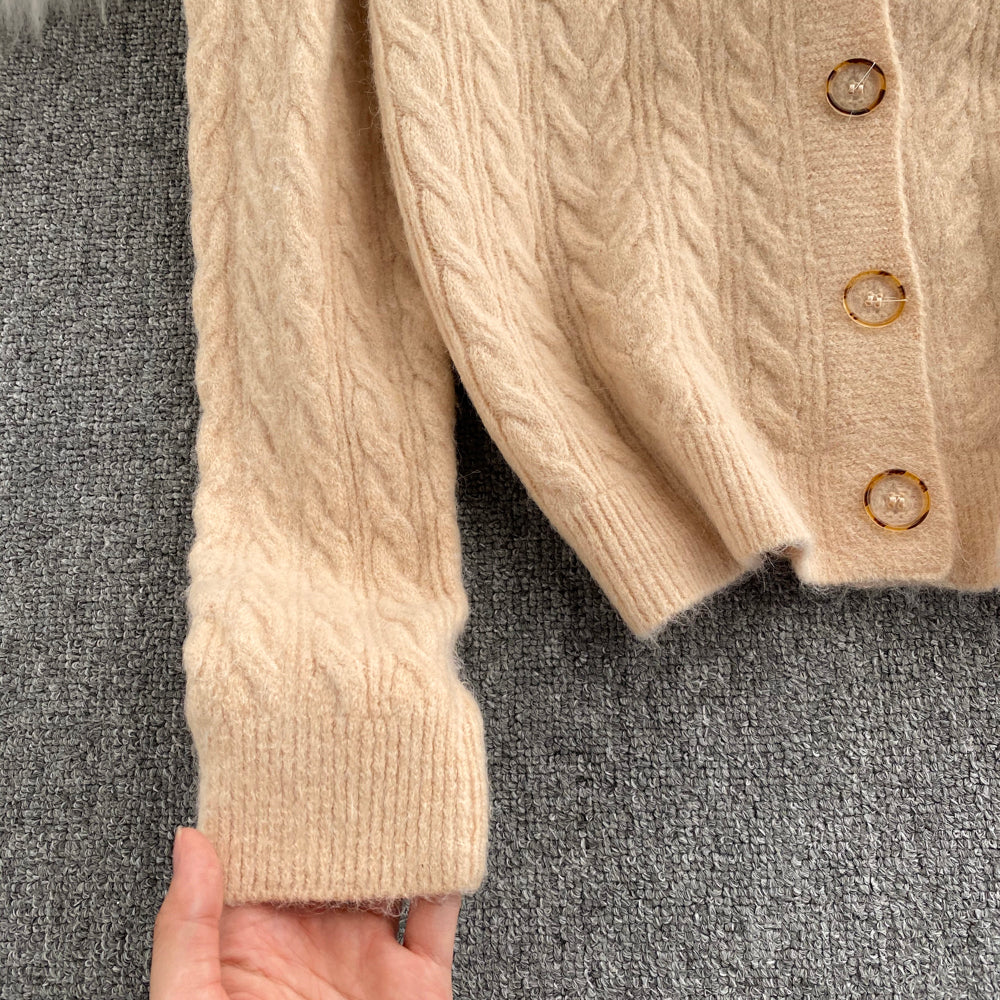 Nouveau manteau pull col V ample et paresseux pour femme 1621