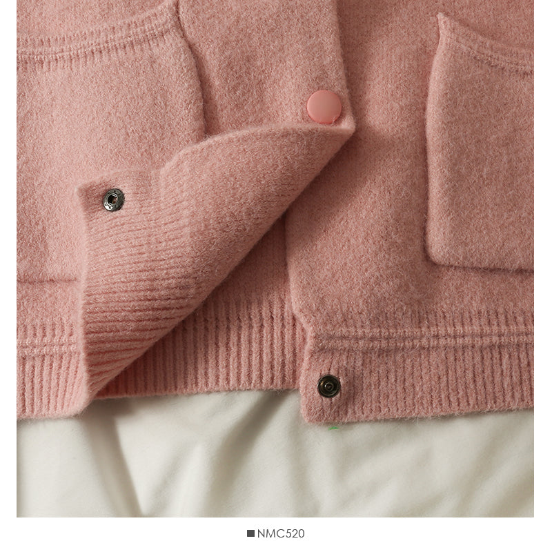 Pull col rond simple boutonnage ample et fin pour femme 1902