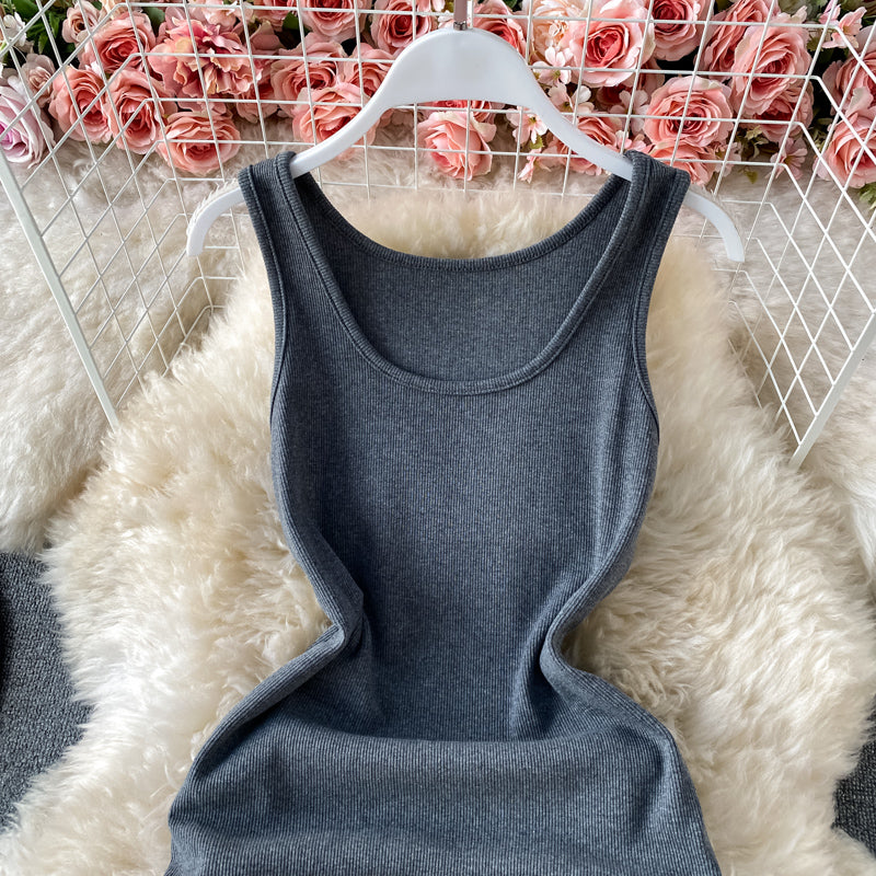 Jupe gilet à bretelles sexy et élastique 2938