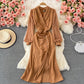 Slit waist dress elegant Hip Wrap Dress  3001