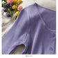 Nouveau pull à bretelles à col rond et clavicule exposée de couleur bonbon pour femme 1908