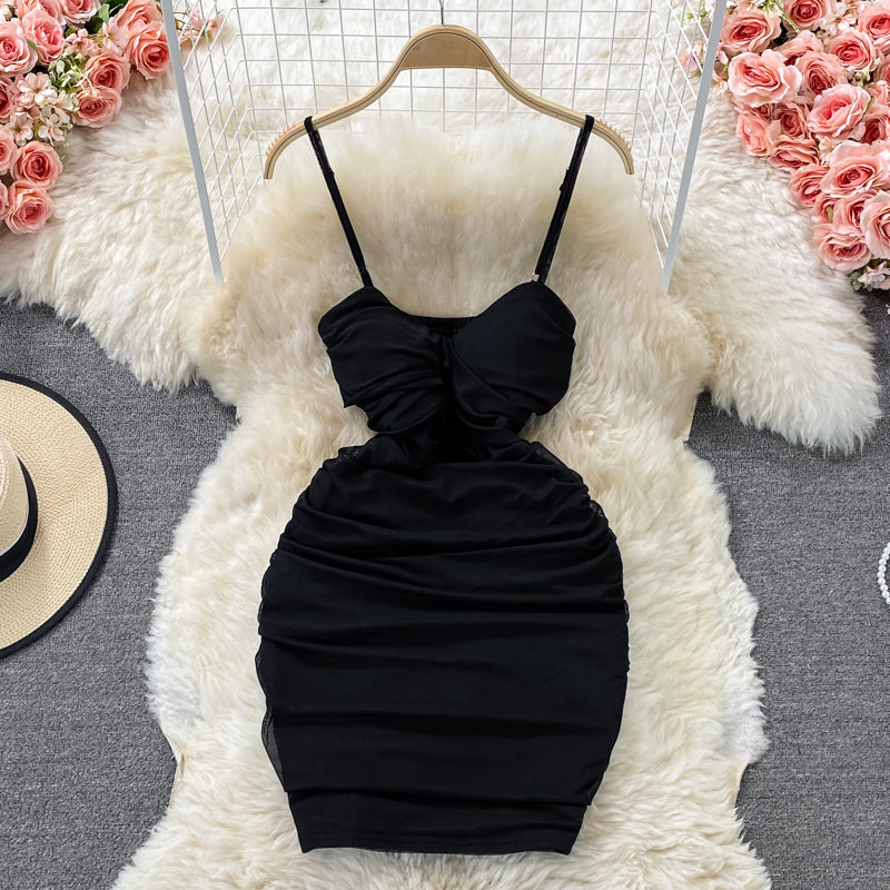 Petite robe sexy dos nu à bretelles Spice Girl 2804