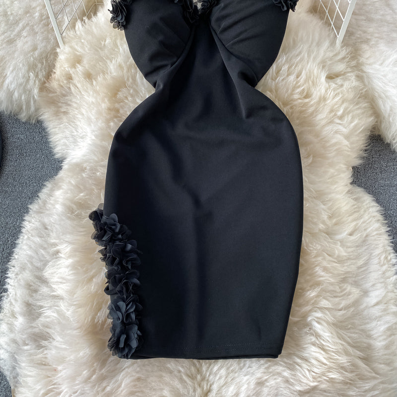 Jupe bustier sexy avec épissure de dentelle au design sensuel 2816