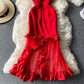 Robe sexy en queue de poisson avec sac à bandoulière exposé sans bretelles 3289