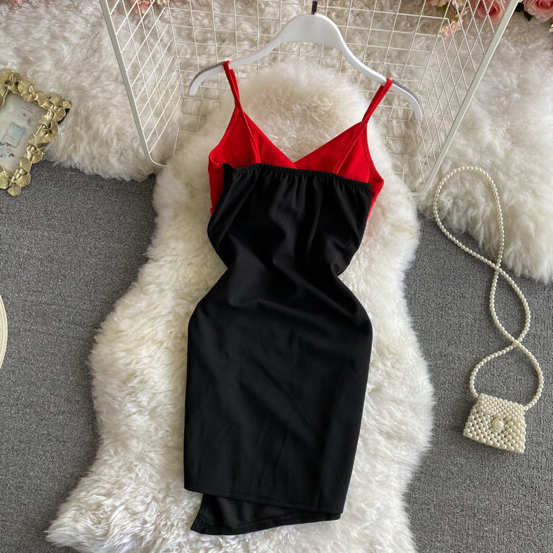 Robe bustier slim slim jupe jarretelle sexy jupe portefeuille hanche 3174