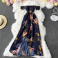 Robe fleurie sans bretelles à une épaule et à la mode 2927