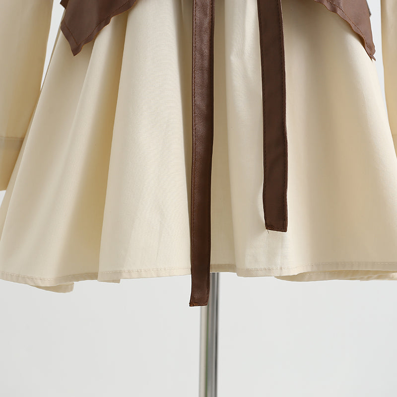 Design sense fashion temperament thin long sleeve shirt skirt  2133