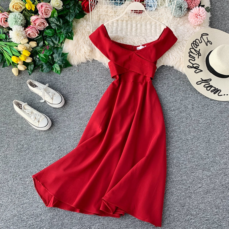 Robe dos nu à encolure carrée 2924
