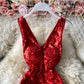 Robe à sequins slim à la taille 2828