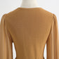 Dress V Neck Long Sleeve knee bottomed skirt pleated patchwork tea break skirt  2140