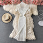 Robe vintage en tricot avec fermeture à la taille et aux fesses 2716