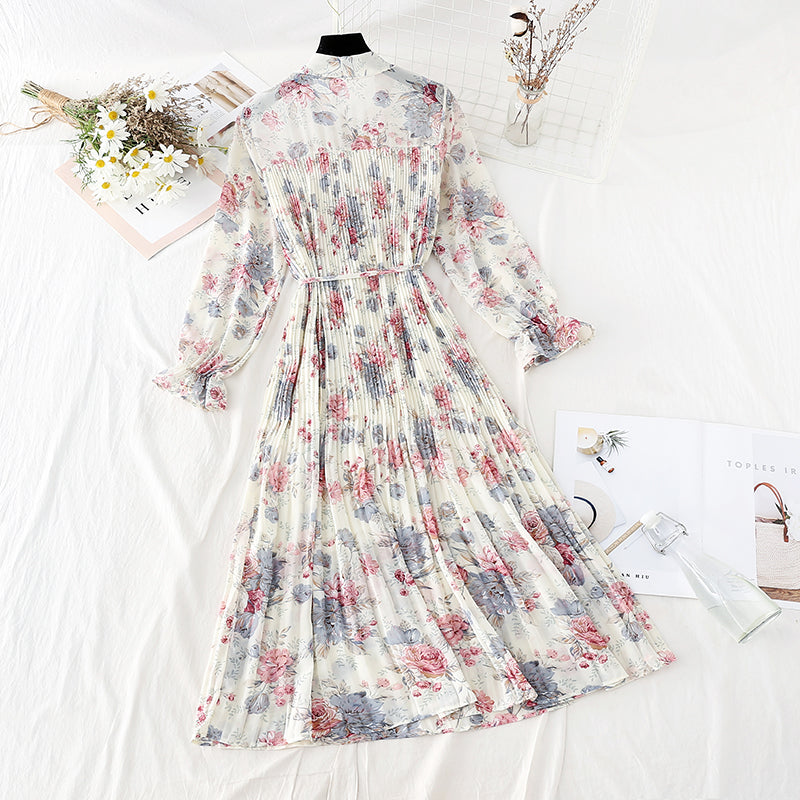 Nouvelle jupe plissée slim pour femme à imprimé floral champignon 2166
