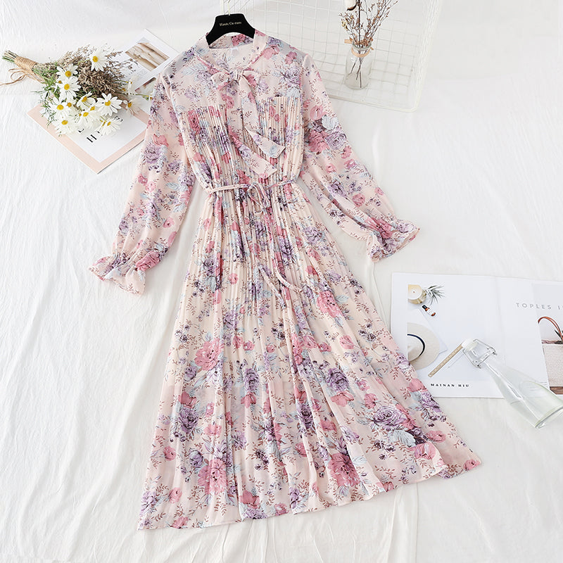Nouvelle jupe plissée slim pour femme à imprimé floral champignon 2166