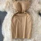 Robe plissée à taille avec cordon de serrage Temperament 2810