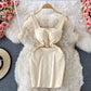 Robe plissée à taille avec cordon de serrage Temperament 2810
