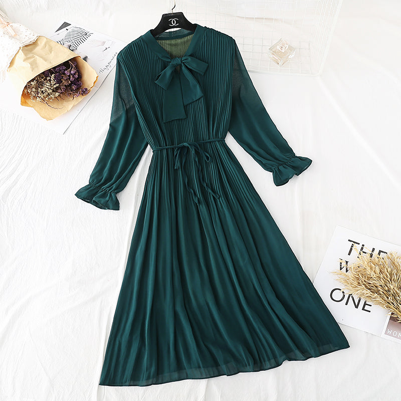 Super slim waist temperament floral dress women  2161