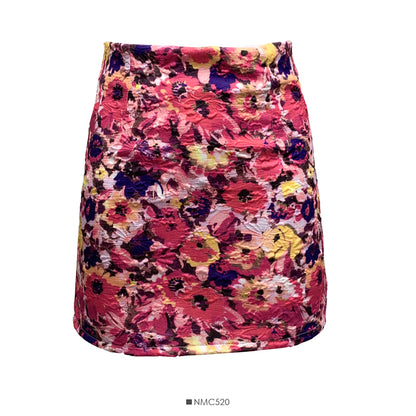 Elegant style printed high waist slim wrinkled Hip Wrap Skirt  2642