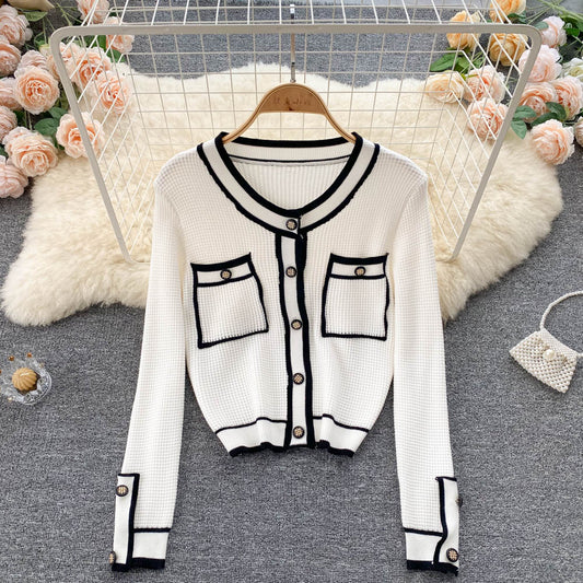 Jolis hauts en tricot cardigan pull en tricot 1486