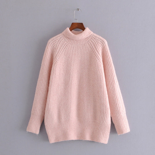 Pull col roulé en maille ample pour femme 1353 