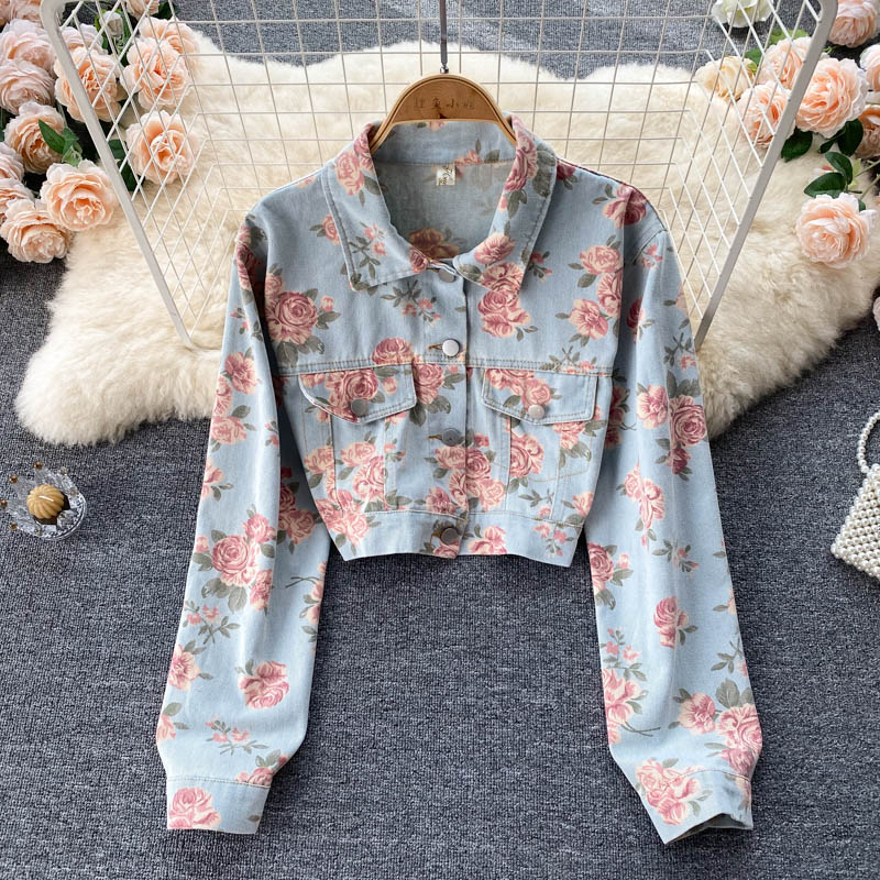 Denim Jacket Women's versatile Jacket Top  1495