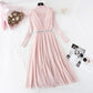 New sweater over knee mesh celebrity small fragrance suit long skirt  2398