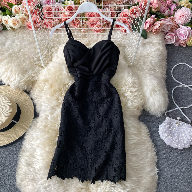 Robe bustier sexy décolletée à bretelles 3283