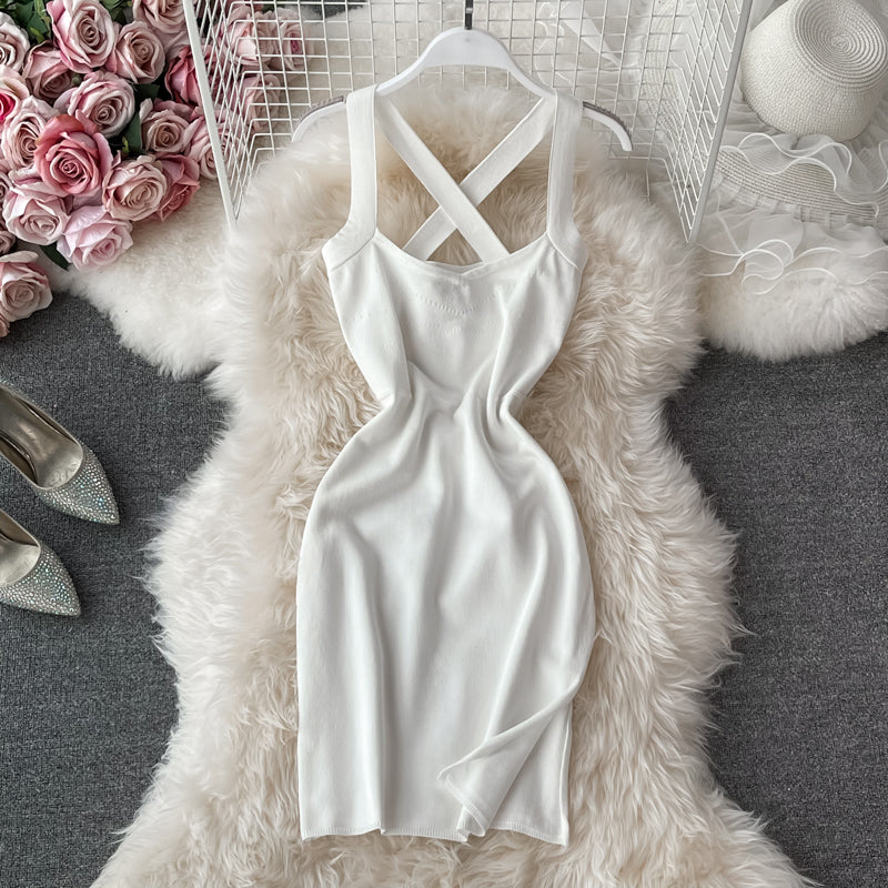 Retro back cross elastic slim fit with thin hips  2770