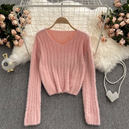 Pull court polyvalent en mohair 1615