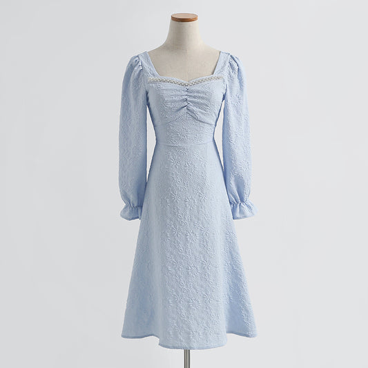 French white first love sweet temperament dress  2156