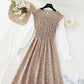 New female floral dress design sense of minority tea break skirt Kikyo early autumn  2414