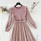 Dress foreign style age reduction splicing broken flower tea break Platycodon grandiflorum skirt  2261