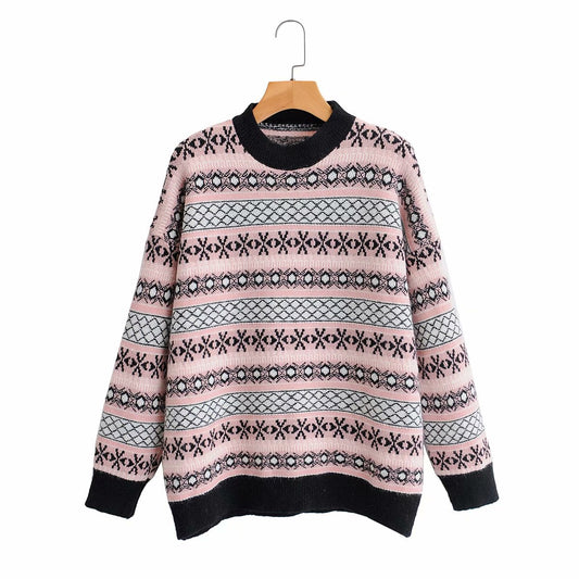 Pull ample à col roulé pour femme 1359