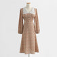 New lace doll neck fairy French waist closing temperament bottomed skirt  2316