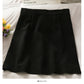 Jupe courte simple, couleur unie, polyvalente, taille haute, slim, ligne A, pour femme 2544