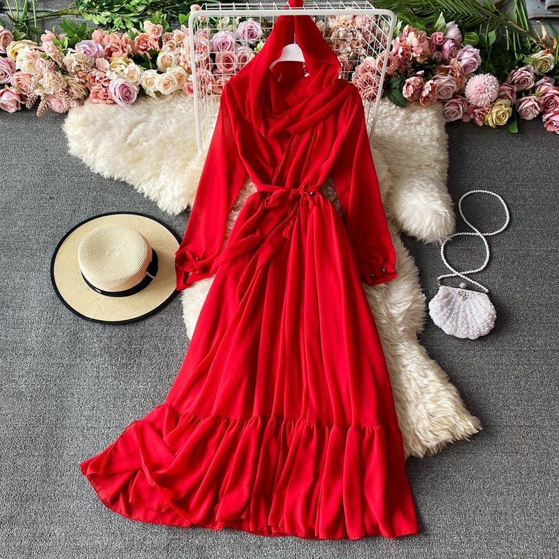 Robe en mousseline à grande jupe 3028