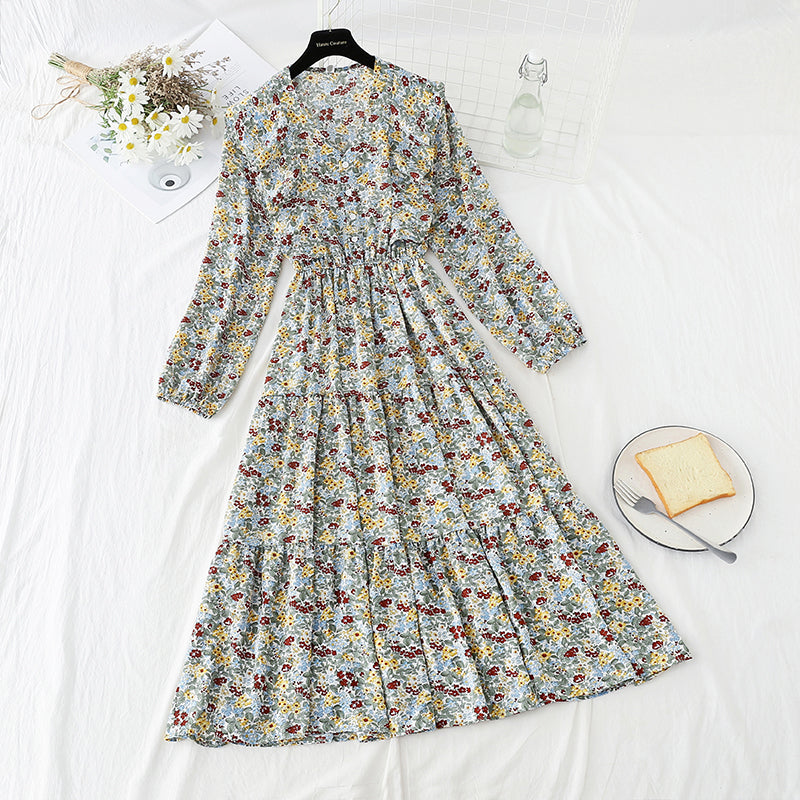Elastic Waist Chiffon Skirt, thin and bottomed skirt  2410