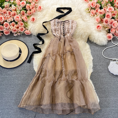 High end light luxury strapless dress  2775