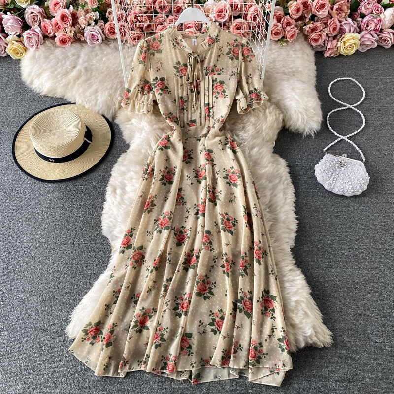 Elegant temperament, slim waist, long skirt over knee  3294