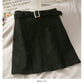 Retro leisure high waist bandage slim A-line skirt  2634