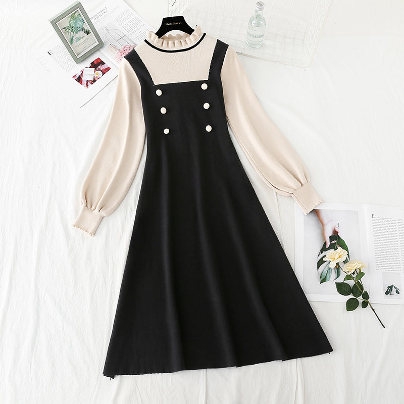 Slim temperament, double breasted fashion, age reducing bottom skirt, female  2407