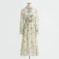 New gentle lace up long sleeve dress small and fresh  2218